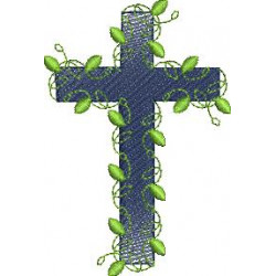 Stickdatei - Kreuz Ranken